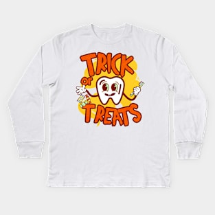 Tooth Trick or Treats Kids Long Sleeve T-Shirt